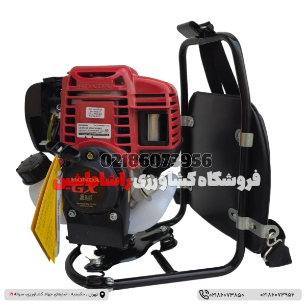 تصویری از علفتراش کولی پشتی هوندا حکدار با طراحی ارگونومیک، مناسب برای کارهای حرفهای و کشاورزی علفتراش کولی پشتی هوندا حکدار – قدرت و دوام در کنار راحتی