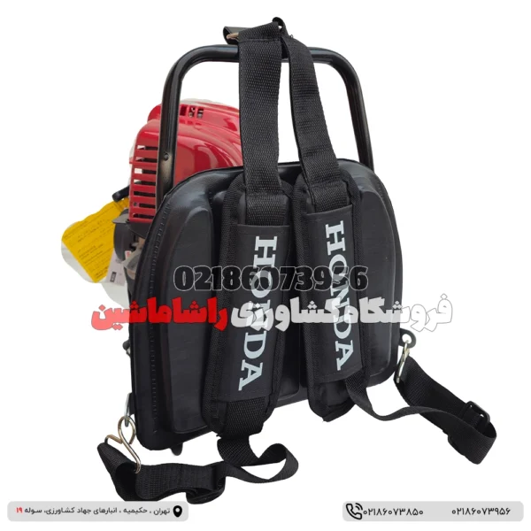 تصویری از علفتراش کولی پشتی هوندا حکدار با طراحی ارگونومیک، مناسب برای کارهای حرفهای و کشاورزی علفتراش کولی پشتی هوندا حکدار – قدرت و دوام در کنار راحتی